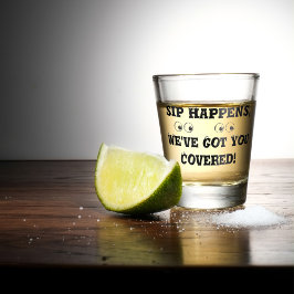 Sip Happens Shot Glass Schnapsglas