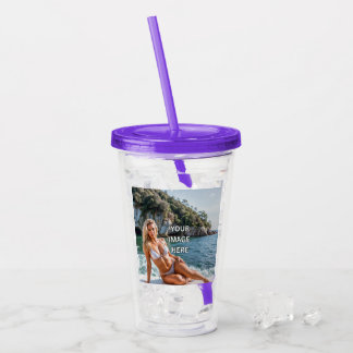 SIP! 🥤 Individueller Acrylbecher mit Strohhalm-De Acryltrinkbecher