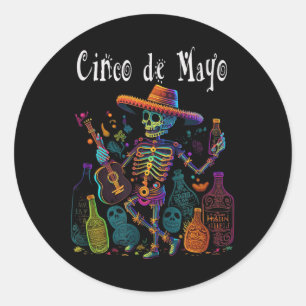 Sip passiert. Herzlichen Glückwunsch Cinco De Mayo Runder Aufkleber