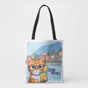 "Sip, Purr & Wander" Niedlicher orangefarbener Tis