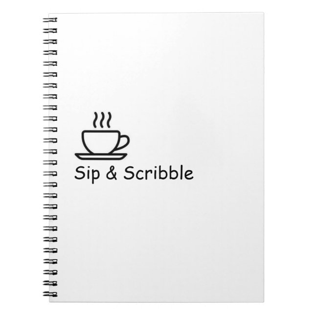 Sip & Scribble - Cosy Tee Spiral Notebook Notizblock (Vorderseite)