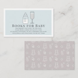 Sip & See Flasche Champagne Bl Bücher für Baby Begleitkarte
