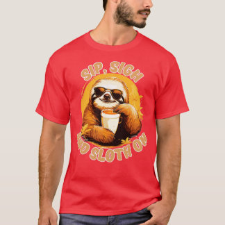 Sip Sigh und Sloth On T-Shirt