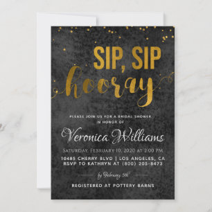 Sip Sip Hooray Bridal Dusche Einladung