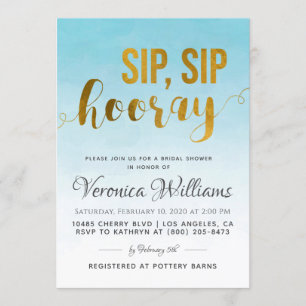 Sip Sip Hooray Bridal Dusche Einladung