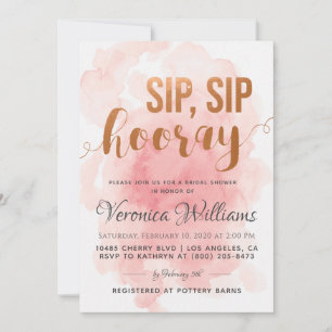 Sip Sip Hooray Bridal Dusche Einladung