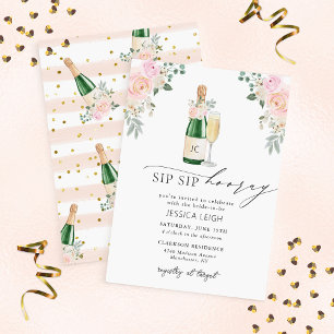 Sip Sip Hooray Champagne Bridal Dusche Einladung