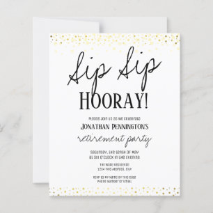 Sip Sip Hooray Elegante Goldene Ruhestandsfeier