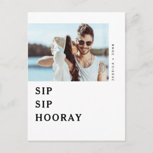 Sip-Sip-Hooray-Engagement-Partei laden Postkarte e
