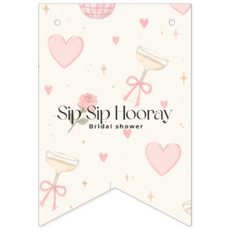 Sip Sip Hooray-Girlande Wimpelkette