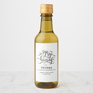 Sip Sip Hooray Hochzeit oder Brautparty Weinetikett