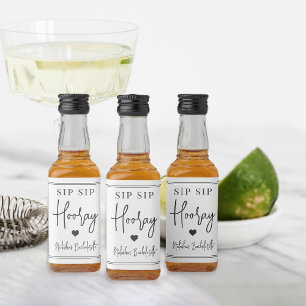Sip Sip Hooray Junggeselinnen-Abschied Gevor Alkoholflaschenetikett