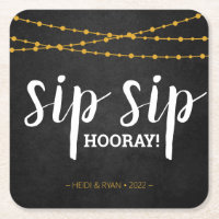 Sip Sip Hooray Polterabend Drink Untersetzer Gefal