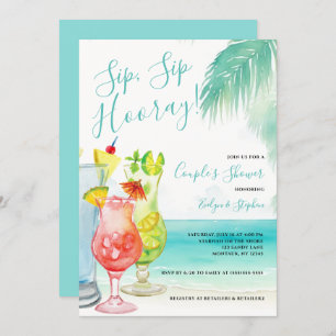 Sip Sip Hooray Tropical Cocktails Dusche Einladung