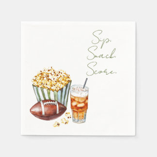 Sip Snack Score Gameday Serviette