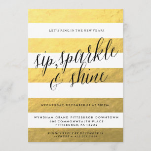 SIP, SPARKLE, SHINE Ferien Party Einladung