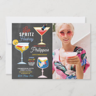 Sip Spritz Foto Party Cocktails Getränke Geburtsta Einladung