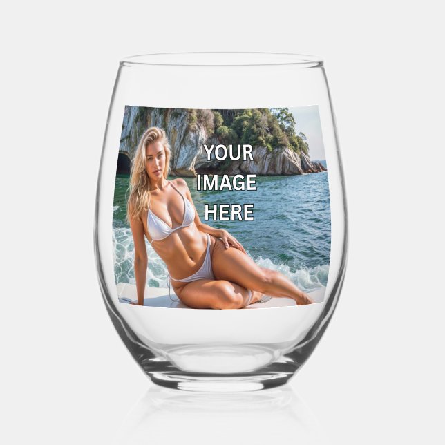 SIP! 🍷 Stielglas für Wein – Bild oder Text hinzuf Weinglas Ohne Stiel (Vorderseite)