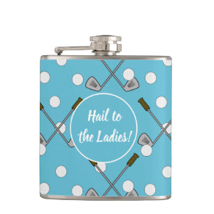 Sip & Swing – Hellblaue Golfclub-Flasche Flachmann