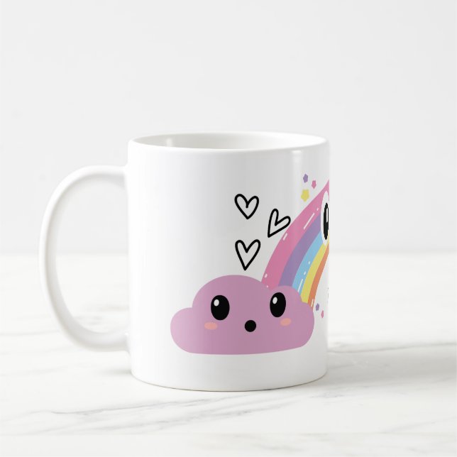 Sip Under the Rainbow” Cute Mug Kaffeetasse (Links)