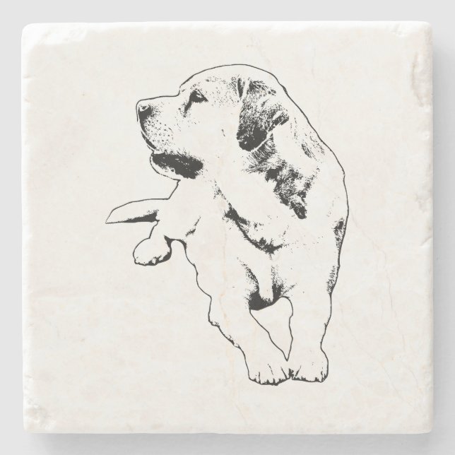 Sip Watch Retriever Steinuntersetzer (Vorderseite)