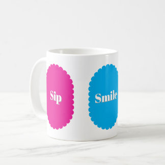 Sippen Lächeln Wiederholen Spaß Dopamin Kaffeetasse