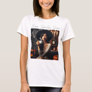 Sippen, Zauber, Sass - Chic Halloween-Kaffee T-Shirt