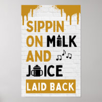 Sippin auf Milch und Saft Schwarz & Gold Hip Hop