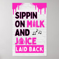 Sippin auf Milch und Saft, Schwarz und Rosa Hip Ho