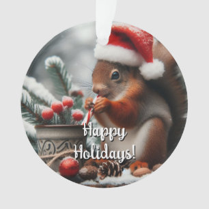 Sippin Eichhörnchen Weihnachtsfeiertag Ornament