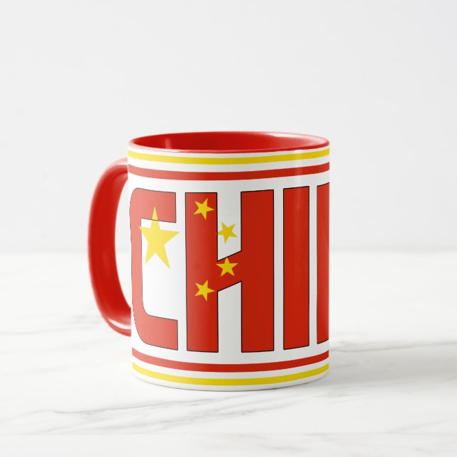 Sippin' mit China Patriotischer Kaffee Tasse (Vorderseite Links)