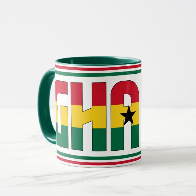 Sippin' mit dem Patriotischen Kaffee aus Ghana Tasse (Vorderseite Links)