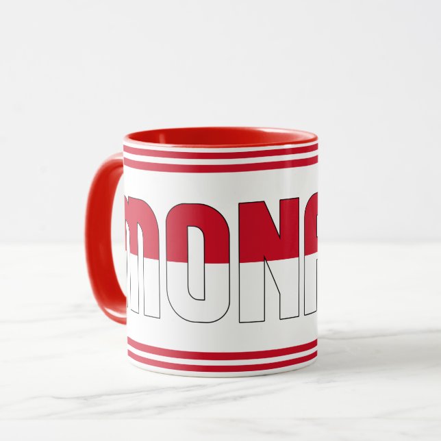 "Sippin' mit Monaco" Patriotischer Kaffee Tasse (Vorderseite Links)