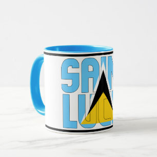 "Sippin" mit Saint Lucia Patriotischer Kaffee Tasse