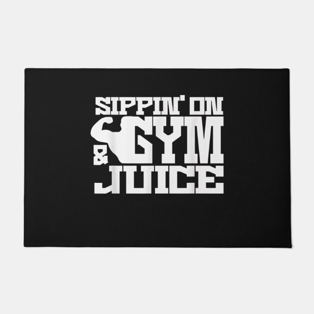 Sippin On Gym - Juice - Mens Workout Shirts Funny Fußmatte (Vorderseite)