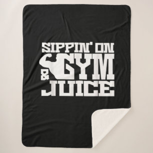 Sippin on Gym Juice - Mens Workout Shirts Funny Sherpadecke