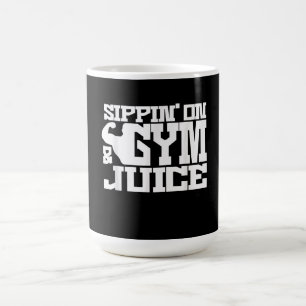Sippin On Gym - Juice - Mens Workout Shirts Funny Verwandlungstasse