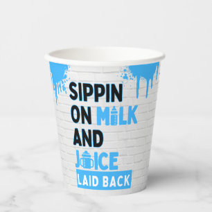 Sippin’ on Milk and Juice Blue Hip Hop Pappbecher