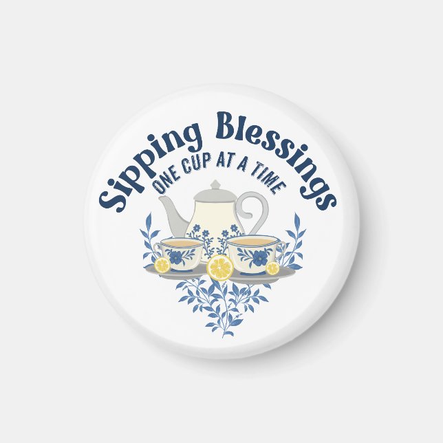 Sipping Sessings a cup time Magnet (Vorne)