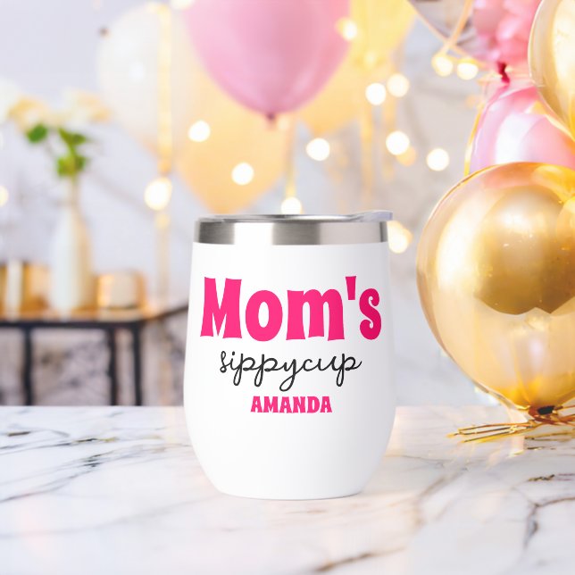 Sippy Cup Wine der personalisierten Mama (Junggesellenabschied)