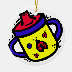 sippy Schale des Marienkäfers Keramikornament