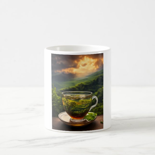 "Sips of Serenity: The Perfect Tea Tasse" Kaffeetasse (Mittel)