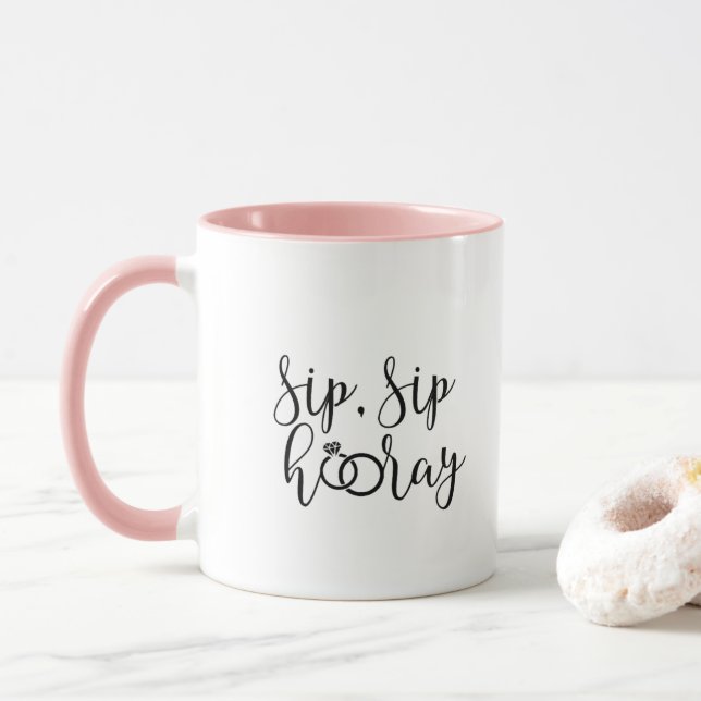 Sipsip-Hooray Junggeselinnen-Abschied Tasse (Mit Donut)