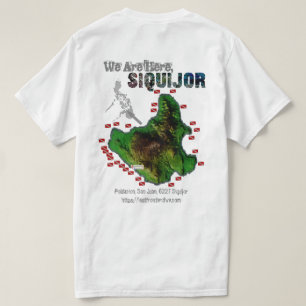 Siquijor Karte 【 nur Druck zurückdrucken T-Shirt