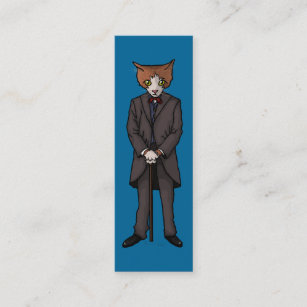 Sir Cat, Lesezeichensatz oder Geschäftskarten Mini Visitenkarte