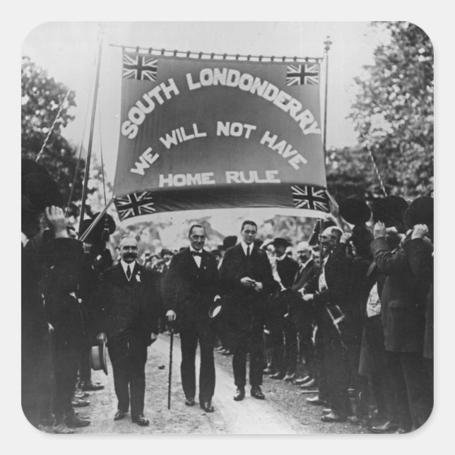 Sir Edward Carson Quadratischer Aufkleber (Vorderseite)