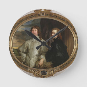 Sir Endymion Porter (1587-1649) and the Artist, c. Runde Wanduhr