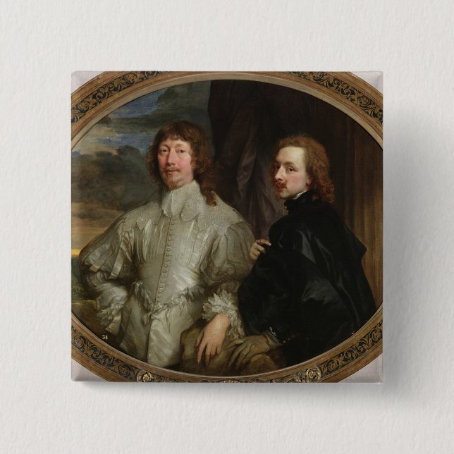 Sir Endymion Porter (1587-1649) und der Künstler, Button (Vorderseite)