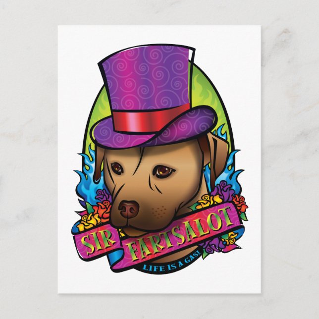 Sir Fartsalot Postkarte (Vorderseite)