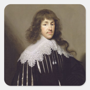 Sir Francis Godolphin, 1633 (Öl auf Leinwand) Quadratischer Aufkleber